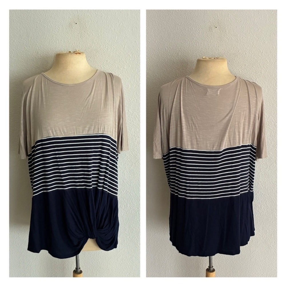 Maurices striped knotted tee
